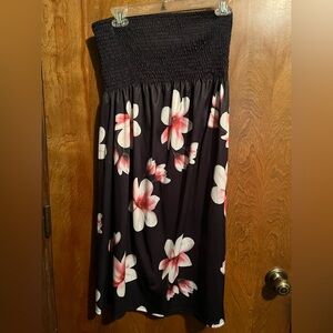 Floral Strapless Dress